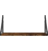VidaXL Wandschappen 2 st 60x25x25,5 cm bewerkt hout gerookt eikenkleur