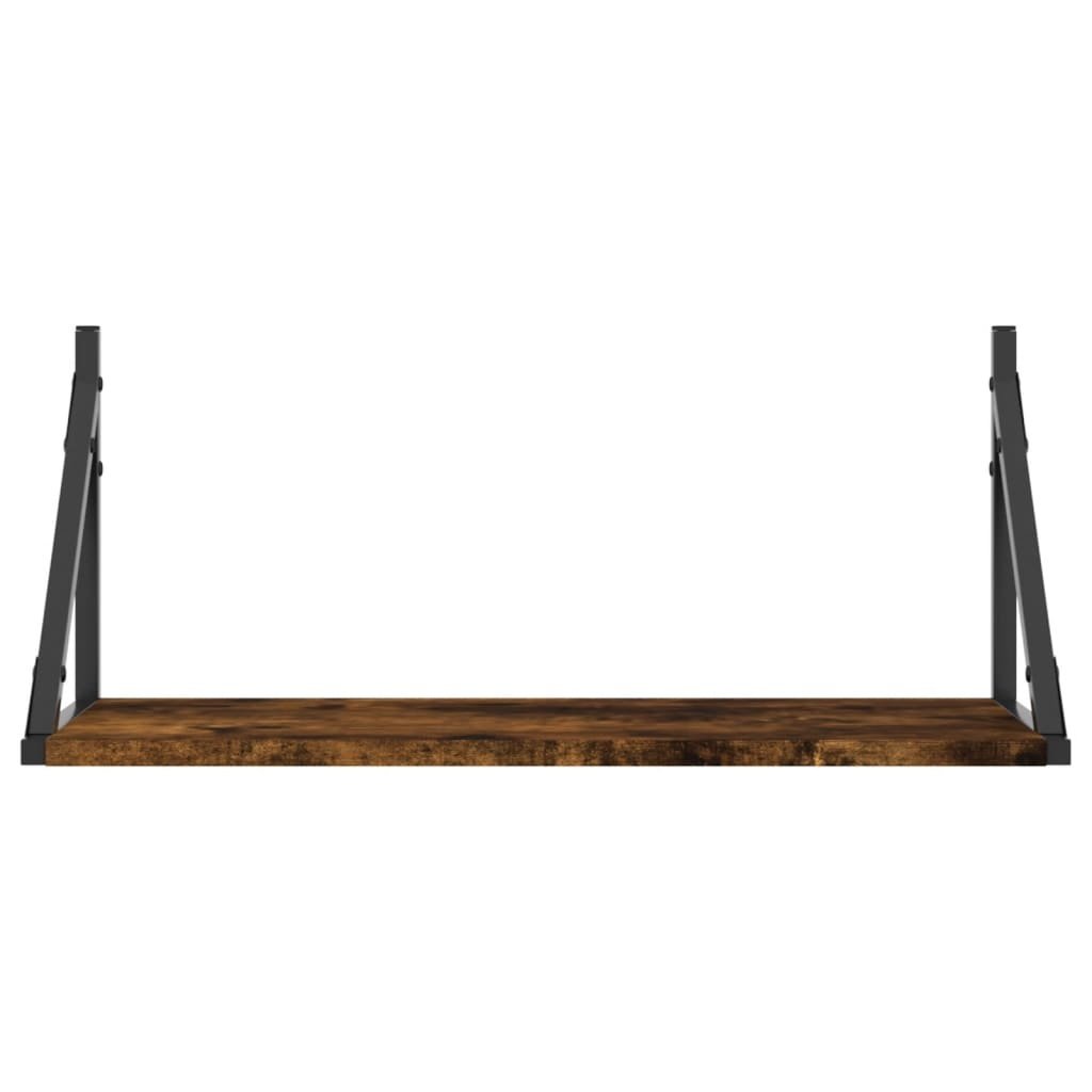 VidaXL Wandschappen 2 st 60x25x25,5 cm bewerkt hout gerookt eikenkleur