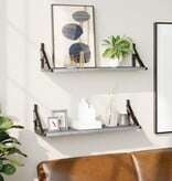 VidaXL Wandschappen 2 st 60x15x15,5 cm grijs sonoma eikenkleurig