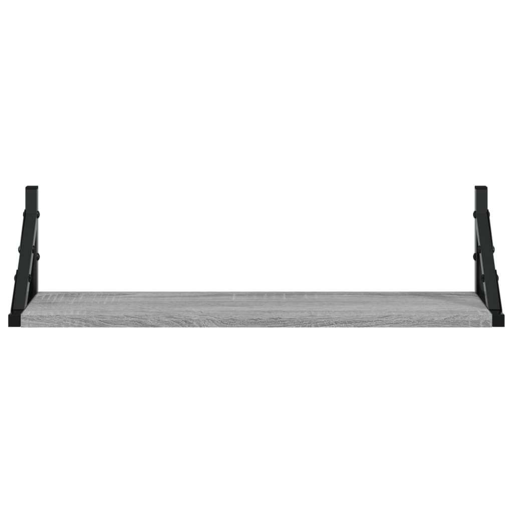 VidaXL Wandschappen 2 st 60x15x15,5 cm grijs sonoma eikenkleurig