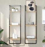 VidaXL Wandrek 3-laags 30x25x100 cm bewerkt hout sonoma eikenkleurig