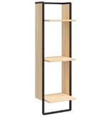 VidaXL Wandrek 3-laags 30x25x100 cm bewerkt hout sonoma eikenkleurig