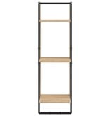 VidaXL Wandrek 3-laags 30x25x100 cm bewerkt hout sonoma eikenkleurig
