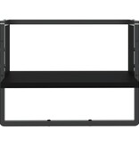VidaXL Wandschap met stang 40x25x30 cm zwart