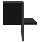 VidaXL Wandschap met stang 40x25x30 cm zwart