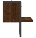 VidaXL Wandschap met stang 30x25x30 cm bruin eikenkleur