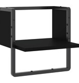 VidaXL Wandschap met stang 30x25x30 cm zwart