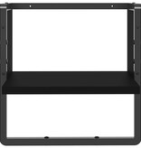 VidaXL Wandschap met stang 30x25x30 cm zwart