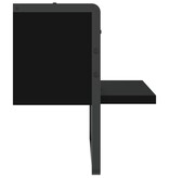 VidaXL Wandschap met stang 30x25x30 cm zwart