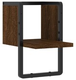 VidaXL Wandschap met stang 20x25x30 cm bruin eikenkleur