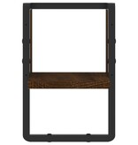 VidaXL Wandschap met stang 20x25x30 cm bruin eikenkleur
