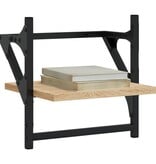 VidaXL Wandschappen met stangen 2 st 30x25x30 cm sonoma eikenkleurig