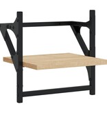 VidaXL Wandschappen met stangen 2 st 30x25x30 cm sonoma eikenkleurig