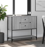 VidaXL Dressoir 100x36x85 cm bewerkt hout grijs sonoma