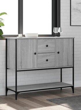 VidaXL Dressoir 100x36x85 cm bewerkt hout grijs sonoma