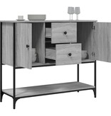 VidaXL Dressoir 100x36x85 cm bewerkt hout grijs sonoma