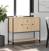 VidaXL Dressoir 100x36x85 cm bewerkt hout sonoma eikenkleurig