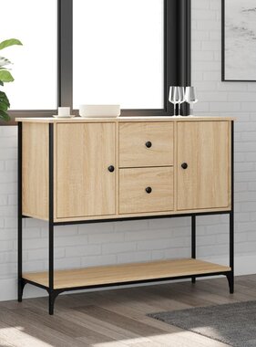 VidaXL Dressoir 100x36x85 cm bewerkt hout sonoma eikenkleurig