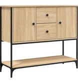 VidaXL Dressoir 100x36x85 cm bewerkt hout sonoma eikenkleurig