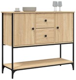 VidaXL Dressoir 100x36x85 cm bewerkt hout sonoma eikenkleurig