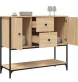 VidaXL Dressoir 100x36x85 cm bewerkt hout sonoma eikenkleurig
