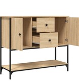 VidaXL Dressoir 100x36x85 cm bewerkt hout sonoma eikenkleurig
