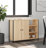 VidaXL Dressoir 100x33x75 cm bewerkt hout sonoma eikenkleurig
