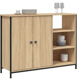 VidaXL Dressoir 100x33x75 cm bewerkt hout sonoma eikenkleurig