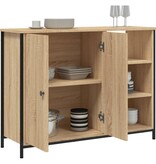 VidaXL Dressoir 100x33x75 cm bewerkt hout sonoma eikenkleurig