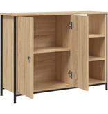 VidaXL Dressoir 100x33x75 cm bewerkt hout sonoma eikenkleurig
