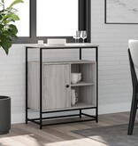 VidaXL Dressoir 69x35x80 cm bewerkt hout grijs sonoma eikenkleurig