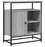 VidaXL Dressoir 69x35x80 cm bewerkt hout grijs sonoma eikenkleurig