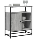 VidaXL Dressoir 69x35x80 cm bewerkt hout grijs sonoma eikenkleurig