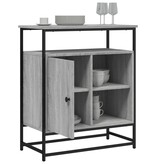 VidaXL Dressoir 69x35x80 cm bewerkt hout grijs sonoma eikenkleurig