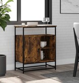 VidaXL Dressoir 69x35x80 cm bewerkt hout gerookt eikenkleurig