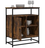 VidaXL Dressoir 69x35x80 cm bewerkt hout gerookt eikenkleurig