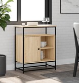 VidaXL Dressoir 69x35x80 cm bewerkt hout sonoma eikenkleurig