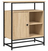 VidaXL Dressoir 69x35x80 cm bewerkt hout sonoma eikenkleurig