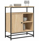 VidaXL Dressoir 69x35x80 cm bewerkt hout sonoma eikenkleurig