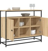 VidaXL Dressoir 100x35x80 cm bewerkt hout sonoma eikenkleurig