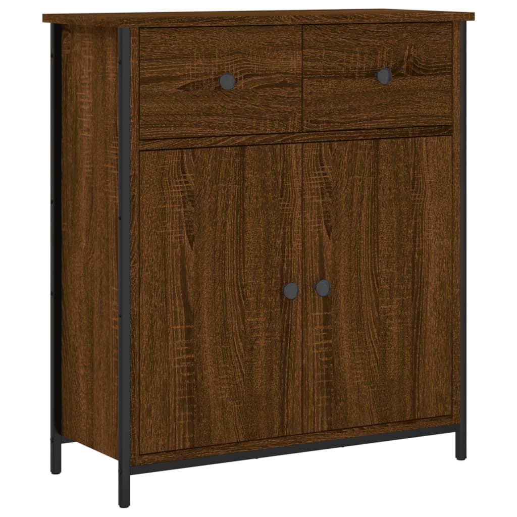 VidaXL Dressoir 70x30x80 cm bewerkt hout bruin eikenkleur