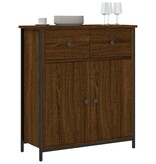 VidaXL Dressoir 70x30x80 cm bewerkt hout bruin eikenkleur