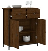 VidaXL Dressoir 70x30x80 cm bewerkt hout bruin eikenkleur