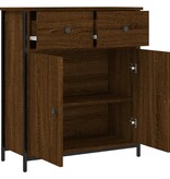VidaXL Dressoir 70x30x80 cm bewerkt hout bruin eikenkleur