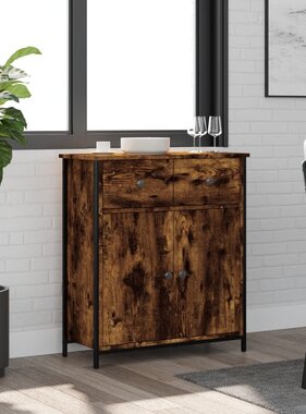 VidaXL Dressoir 70x30x80 cm bewerkt hout gerookt eikenkleurig