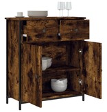 VidaXL Dressoir 70x30x80 cm bewerkt hout gerookt eikenkleurig