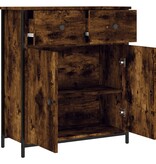 VidaXL Dressoir 70x30x80 cm bewerkt hout gerookt eikenkleurig