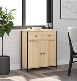 VidaXL Dressoir 70x30x80 cm bewerkt hout sonoma eikenkleurig