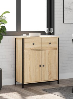 VidaXL Dressoir 70x30x80 cm bewerkt hout sonoma eikenkleurig