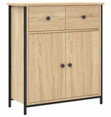 VidaXL Dressoir 70x30x80 cm bewerkt hout sonoma eikenkleurig